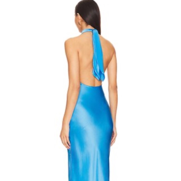 Amanda Uprichard Galilea Gown in Blue Jay - Picture 2 of 12